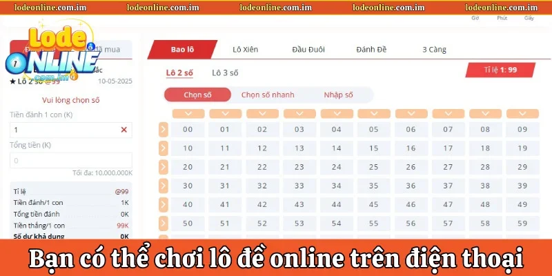 Khách hàng có thể trải nghiệm trò chơi trên điện thoại